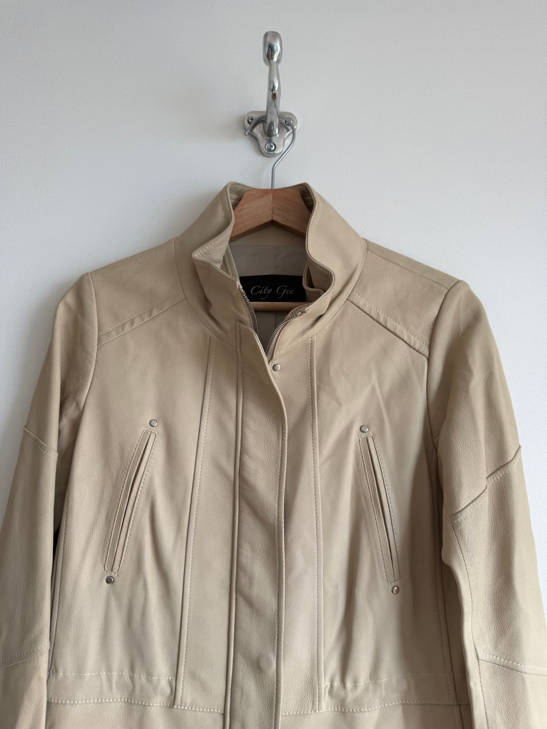 Pre owned 코트레더 자켓(염소가죽) 상품이미지2