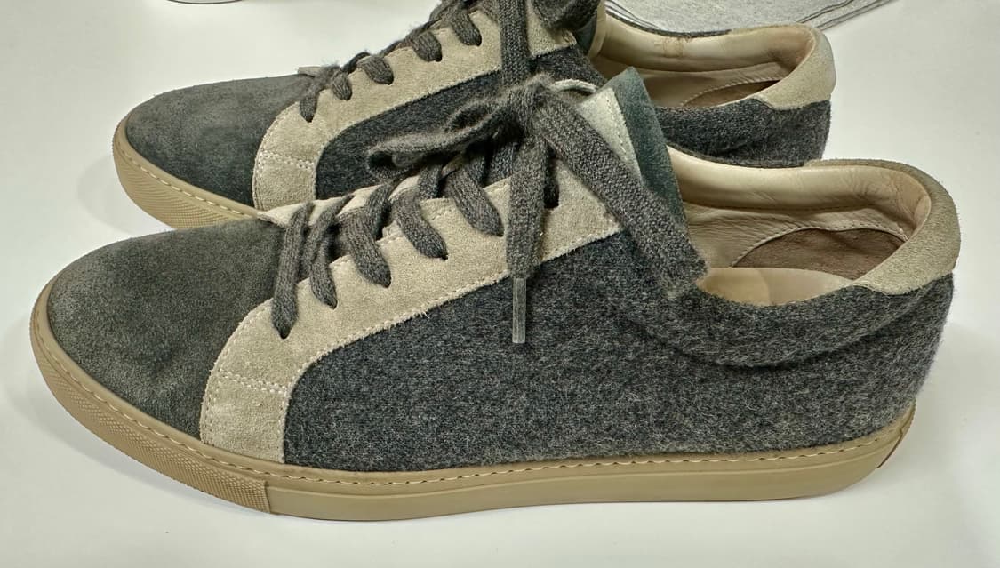 브루넬로 쿠치넬리 스웨이드 그레이 스니커즈 상품이미지4