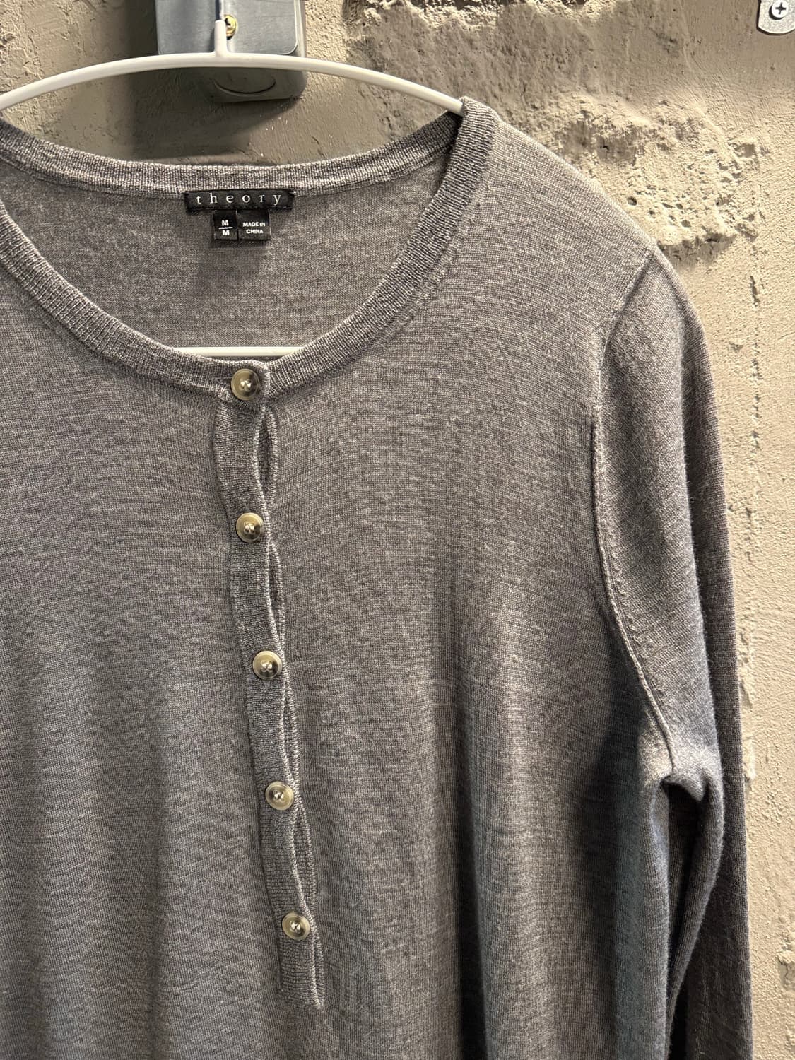 띠어리 theory 헨리넥 울 니트 그레이 M 상품이미지3