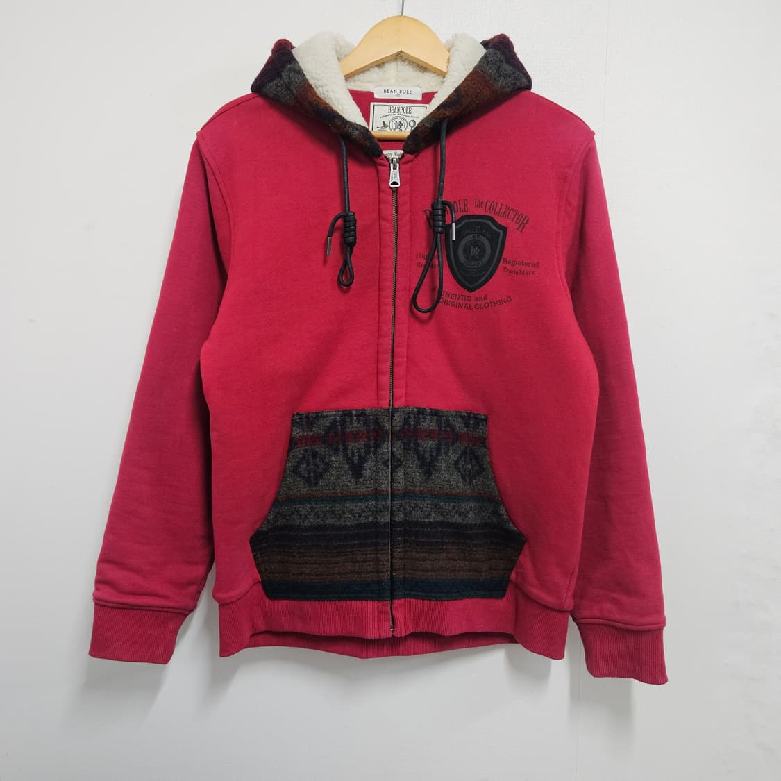 100) 빈폴x울리치 나바호 양털 후드집업 상품이미지2