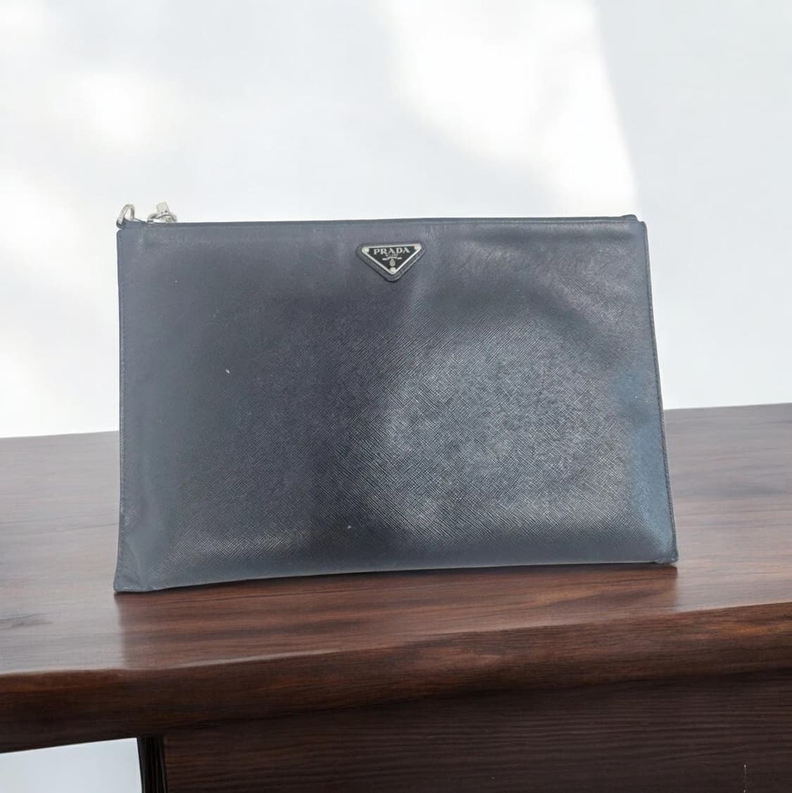 프라다 사피아노 정품 클러치 판매합니다 블랙   상품이미지1