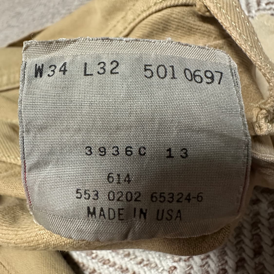 LEVI'S 501 00's usa made work pants 상품이미지6