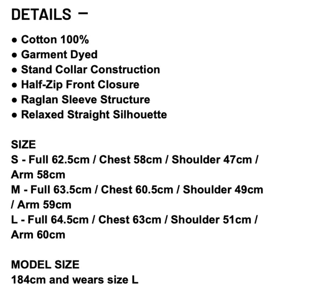 누마레 EE STANDARD COLLAR HALF ZIP-UP SHELL 상품이미지3