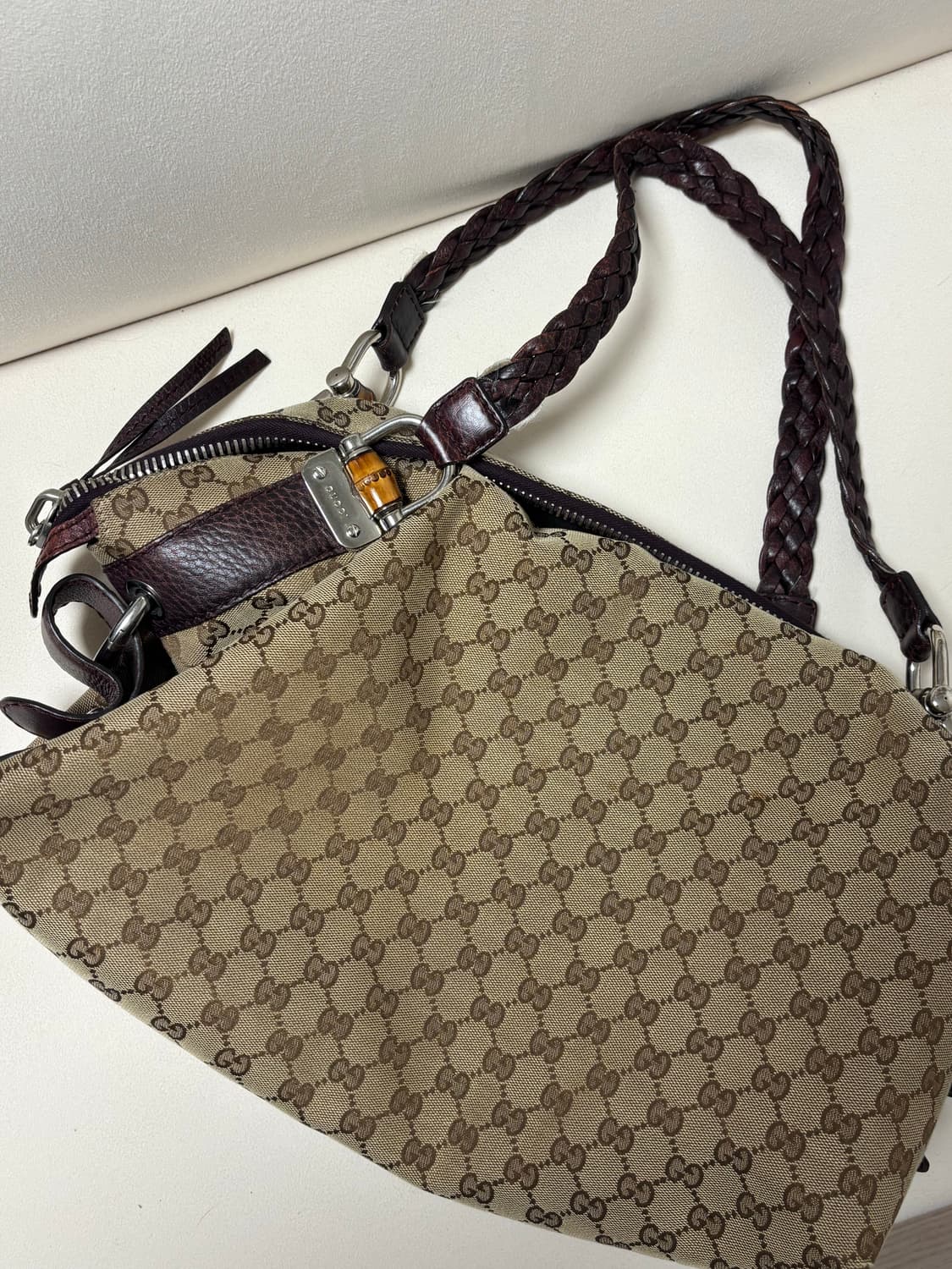 [pre-loved] Gucci bamboo bar tote 상품이미지2