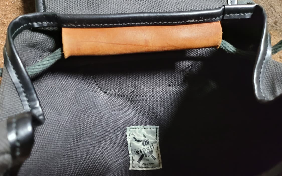 일본 빈티지 가죽 패브릭 백팩 상품이미지6