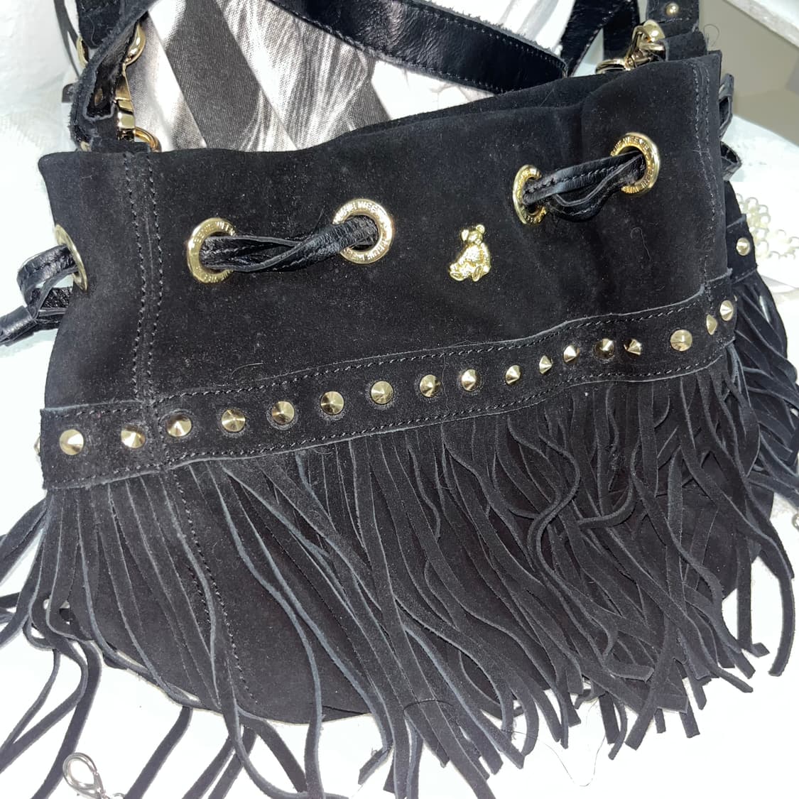 Teenie Weenie 블랙 테슬 크로스백 상품이미지2