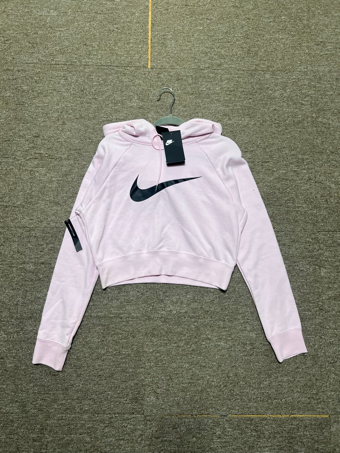 나이키 핑크 크롭 후드티 L 상품이미지1