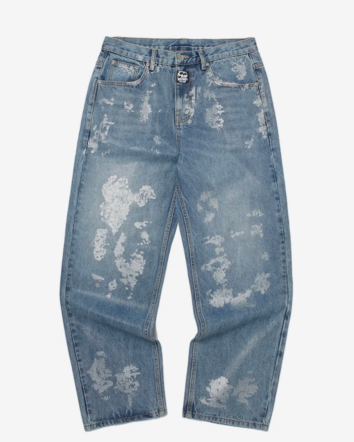 위캔더스 스컬 코팅 데님팬츠 상품이미지1