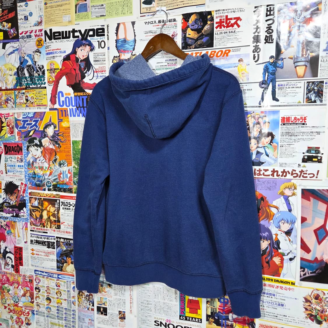 아메리칸 이글 네이비 프린팅 오버록 후드티 상품이미지6