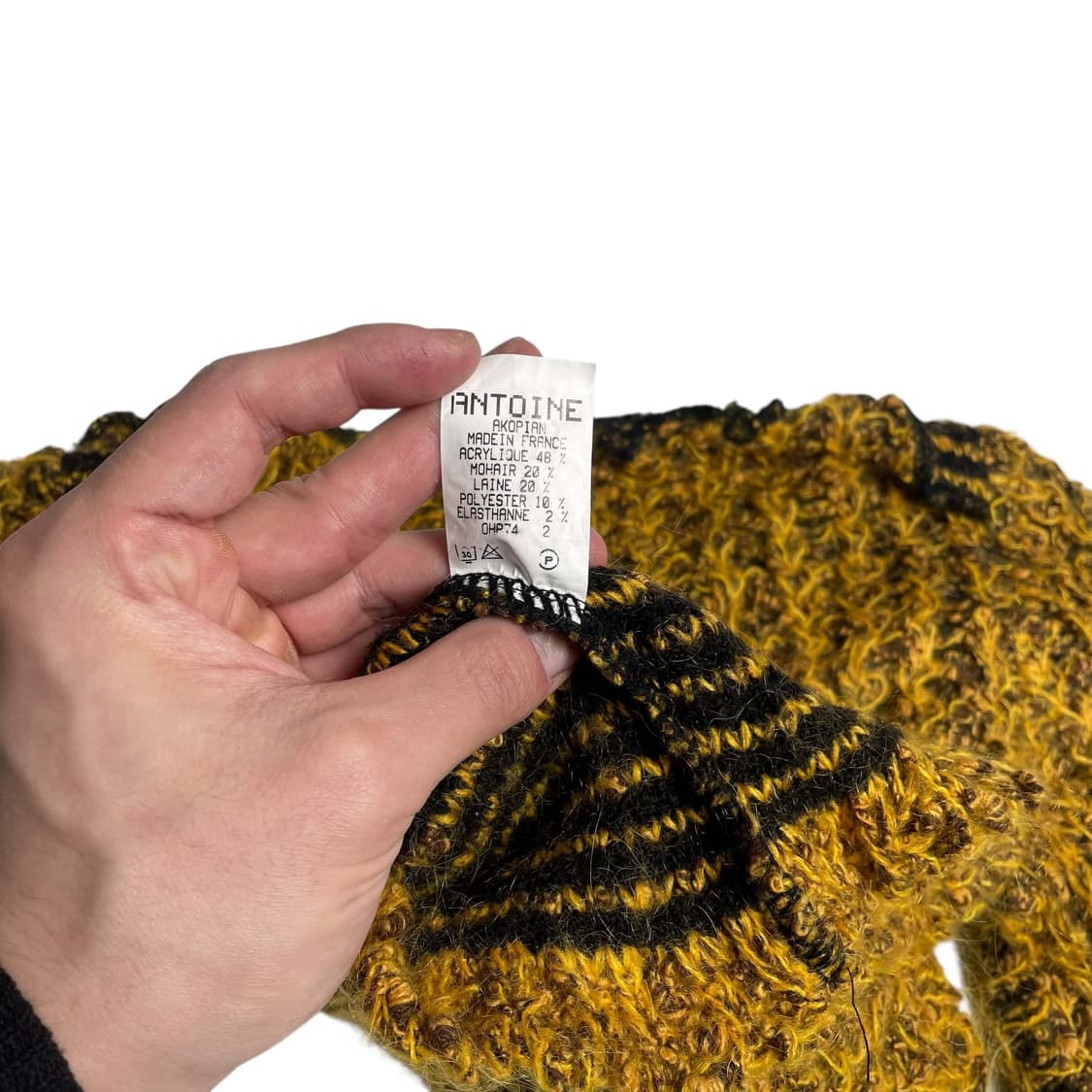 Antoine 모헤어 블렌드 엘로우 니트(france made) 상품이미지10