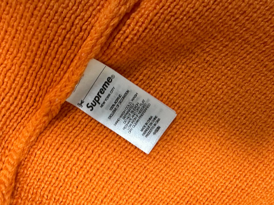 슈프림 23ss 스트라이프 집업 가디건 오렌지 라지 상품이미지6
