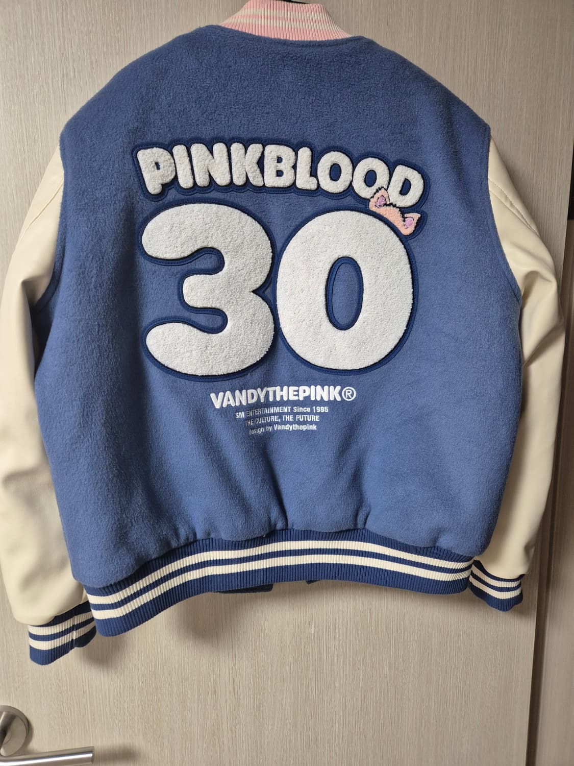 반디더핑크 X SM 엔터테이먼트 아티스트 바시티 자켓 S 점퍼 상품이미지2