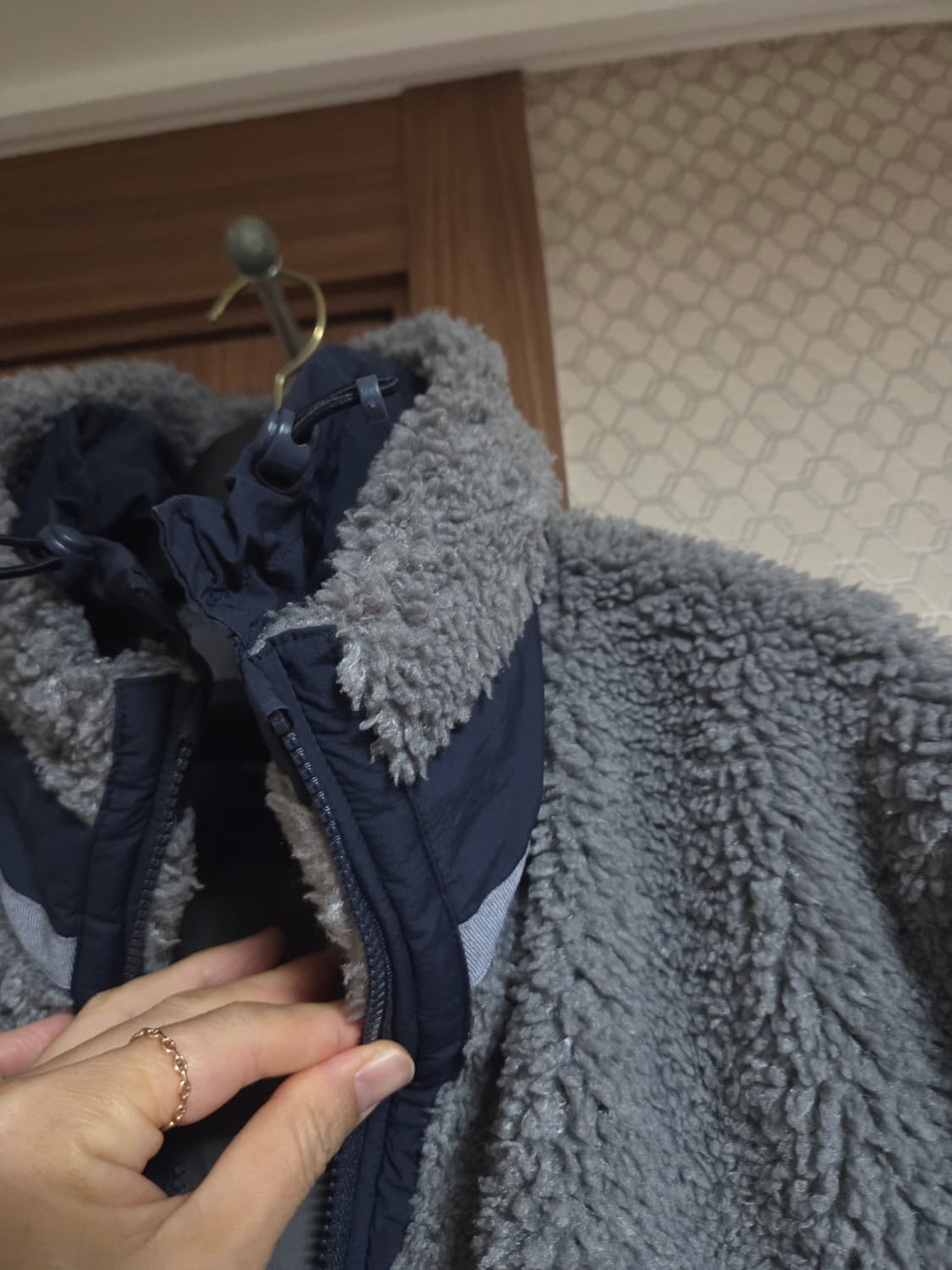 하이드아웃 남성 뽀글이 집업 M  상품이미지7