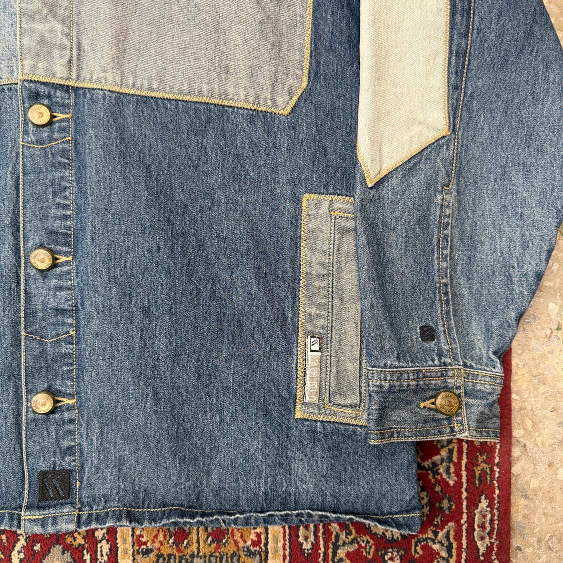 칼 카니 패치워크 데님 셔츠 자켓 [ 105 ] 상품이미지3