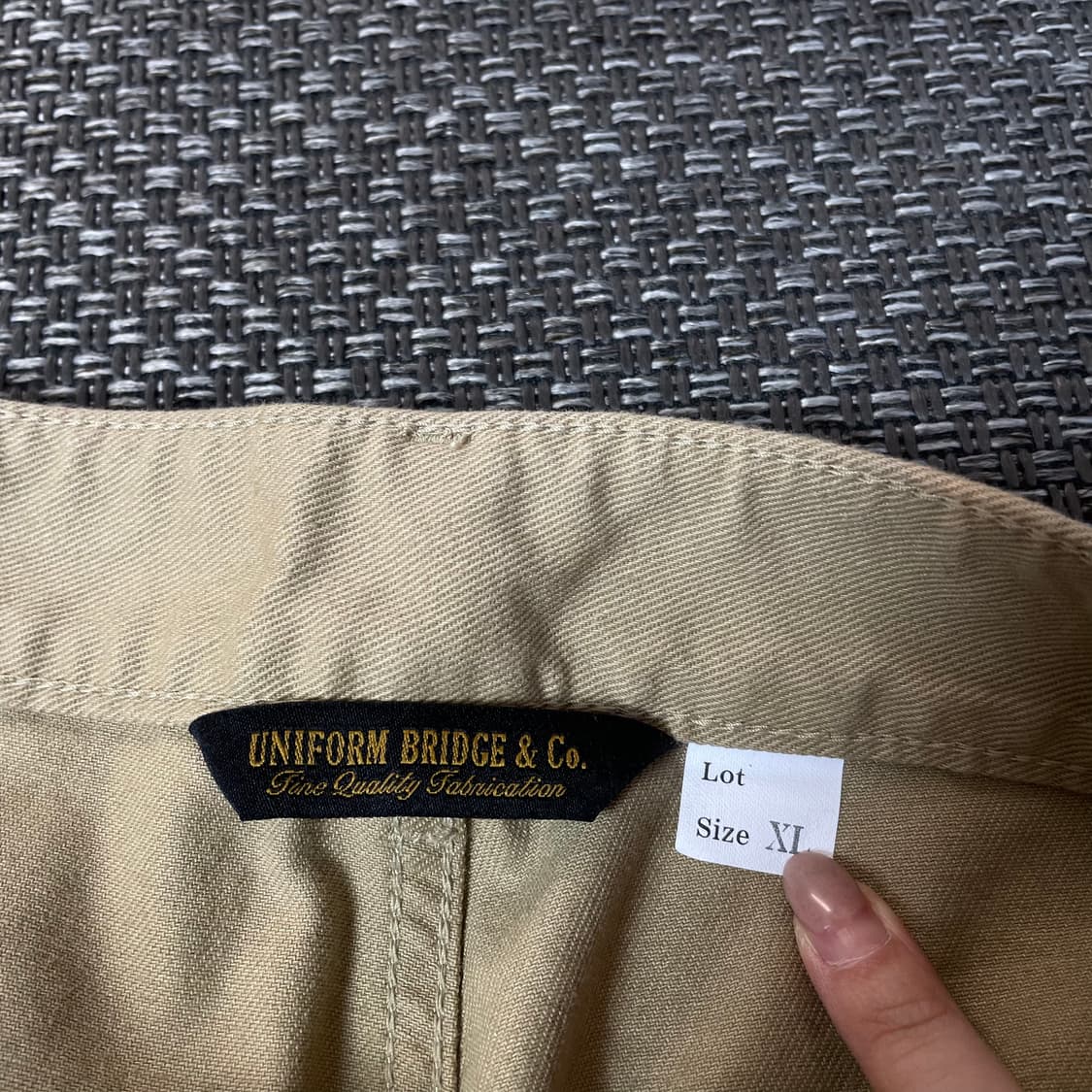 (34) 유니폼브릿지 베이지 퍼티그 데님 팬츠 XL 상품이미지4