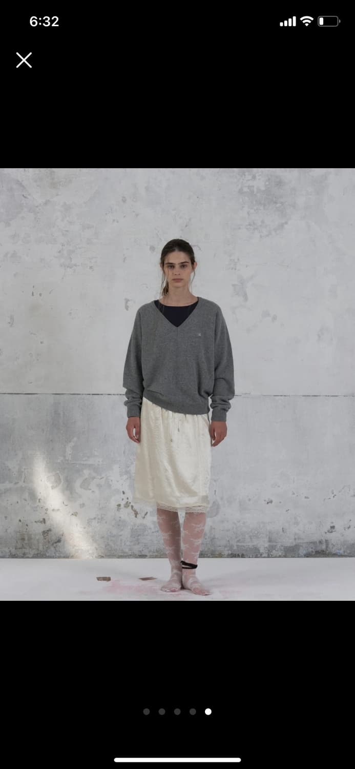 포에토 마일드 캐시미어 브이넥 니트 그레이 MILD CASHMERE V- 상품이미지5