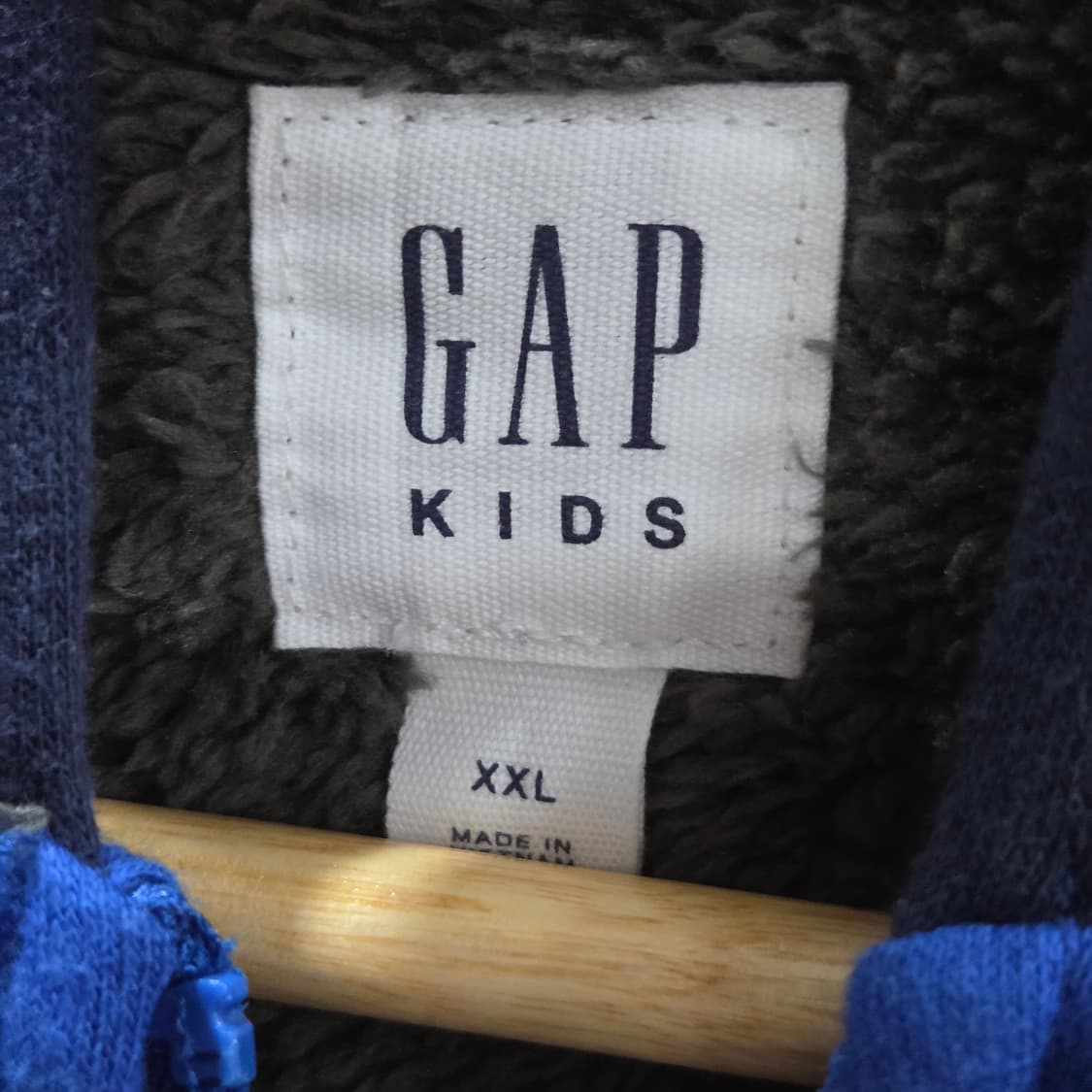 갭 키즈 스펠로고 레글런 플리스 후드집업 XXL/14 상품이미지3