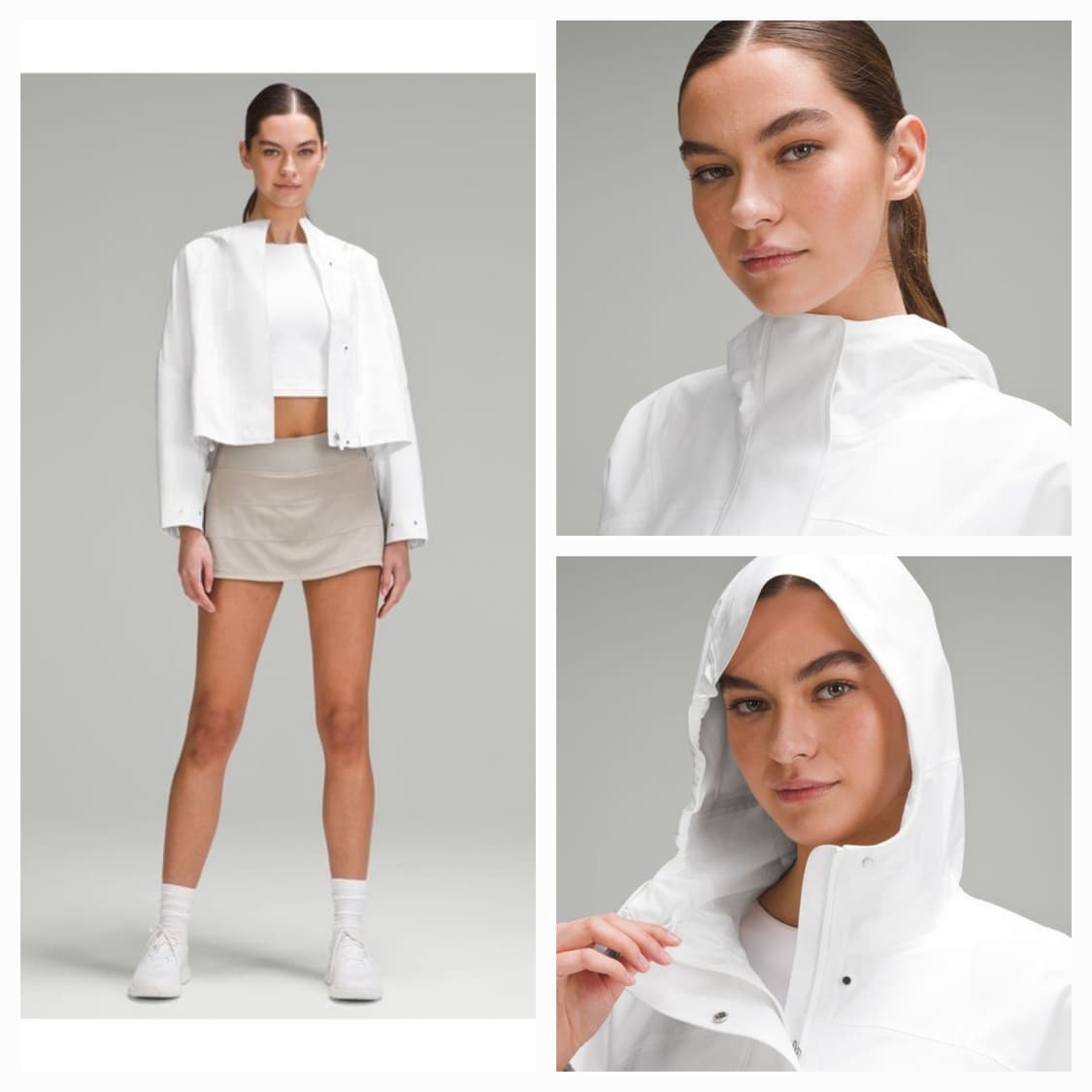 룰루레몬 화이트 레인체이서 후드 방수재킷 4 상품이미지2