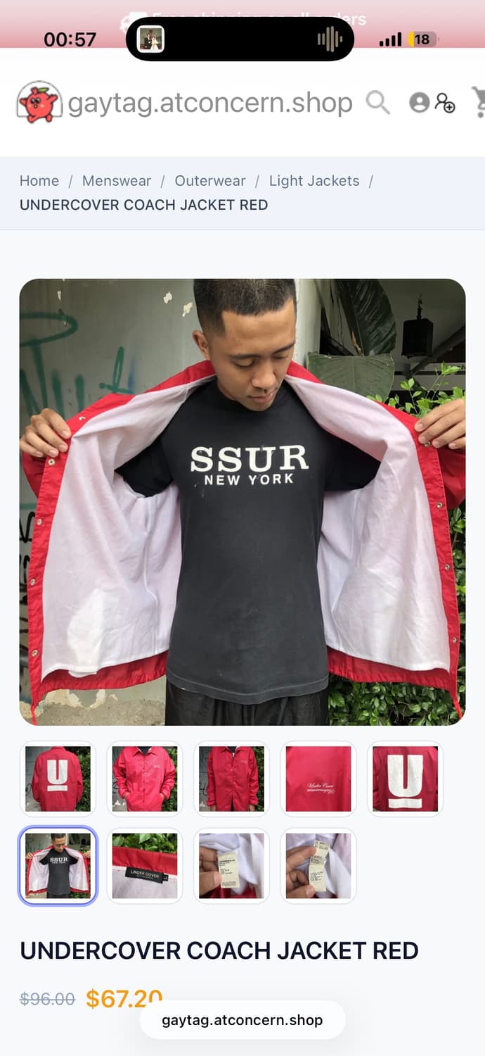 언더커버 2010년대 코치자켓 레드 U로고 상품이미지3