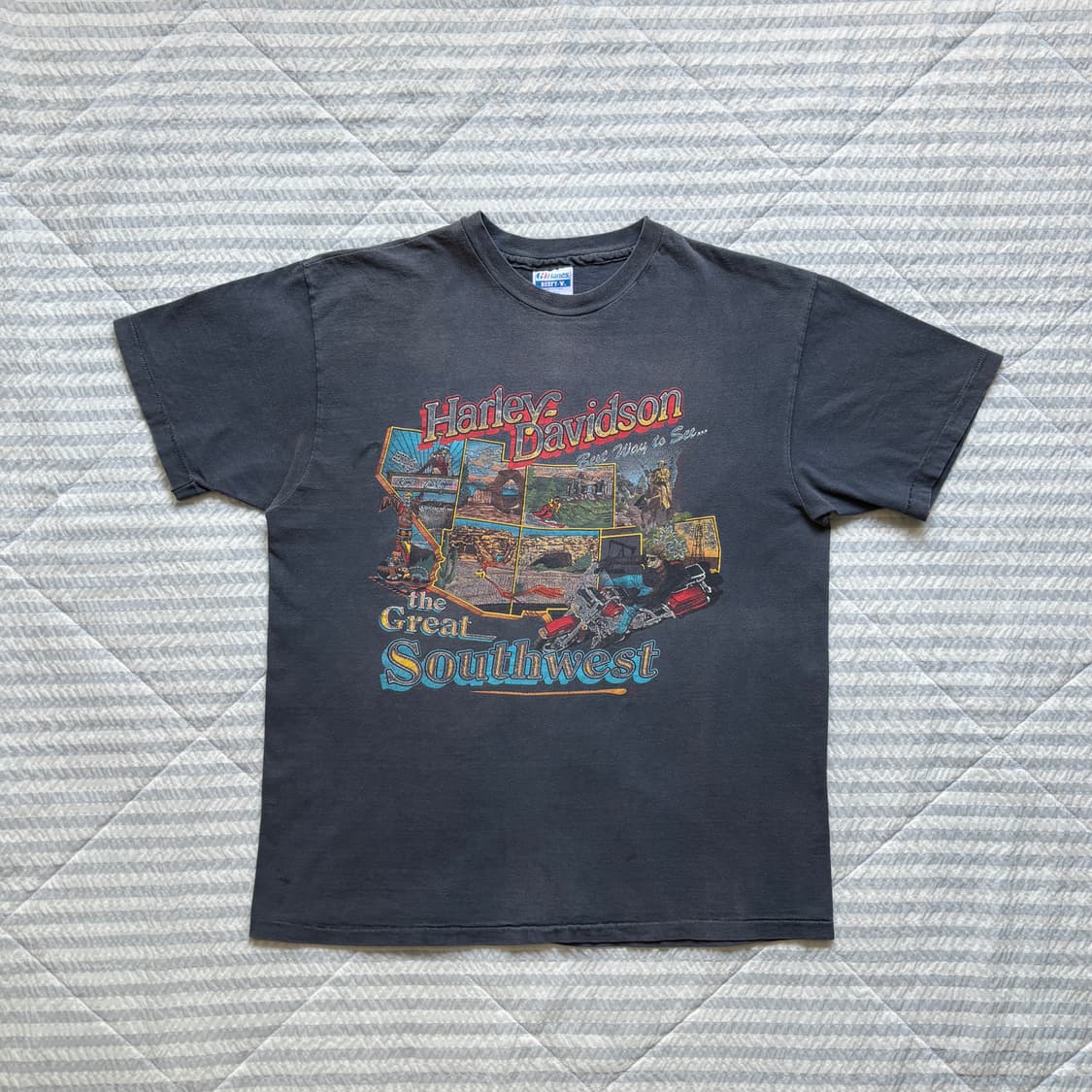 80s 빈티지 할리데이비슨 반팔 티셔츠 상품이미지1