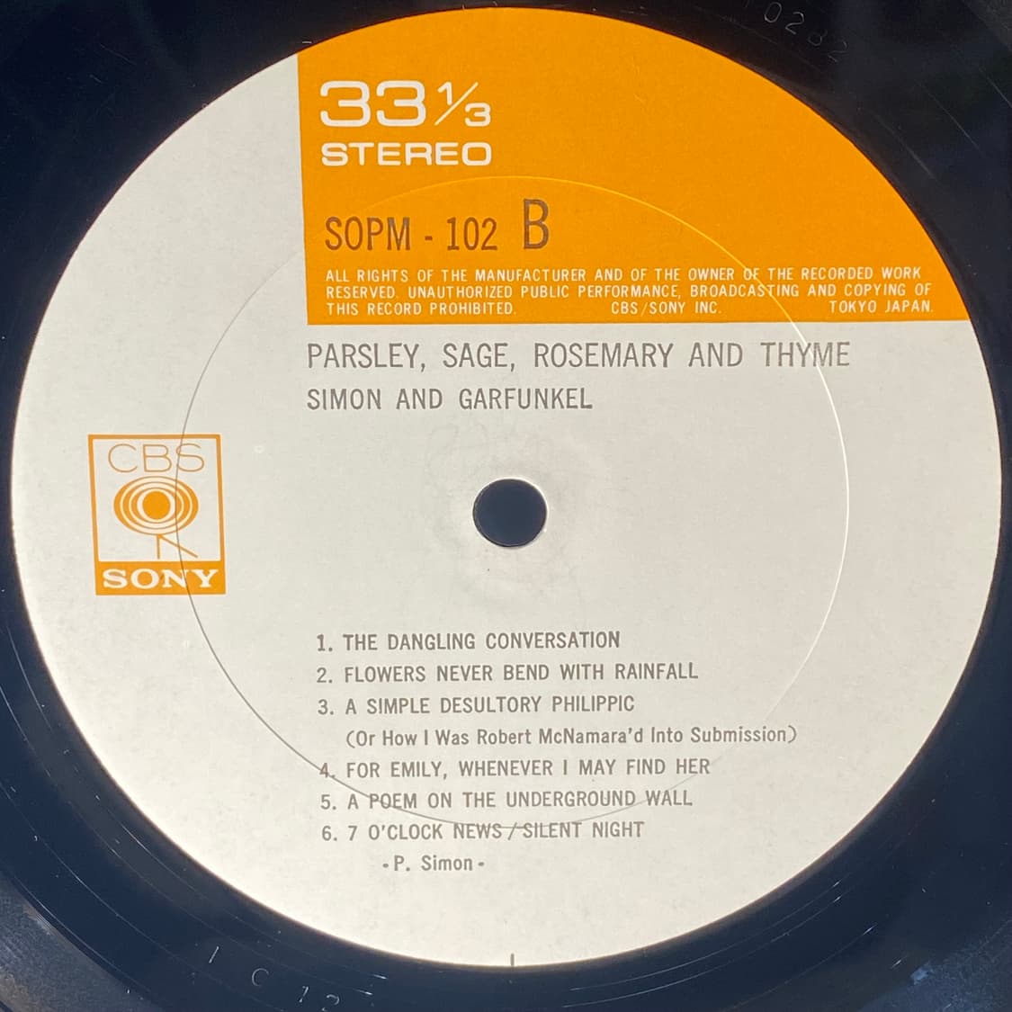 (중고LP-포크) Simon And Garfunkel -Parsley 상품이미지5