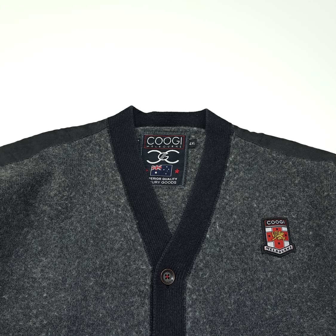 CL142 쿠지 울혼방 멜버른 차콜 니트 가디건 상품이미지2