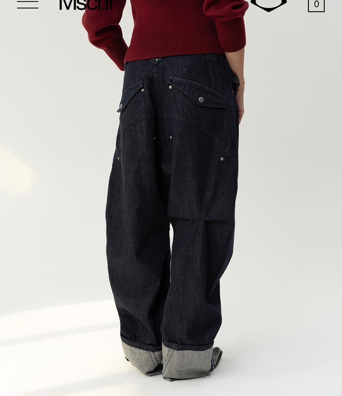 미스치프 LAZY DROP JEAN_INDIGO 상품이미지3