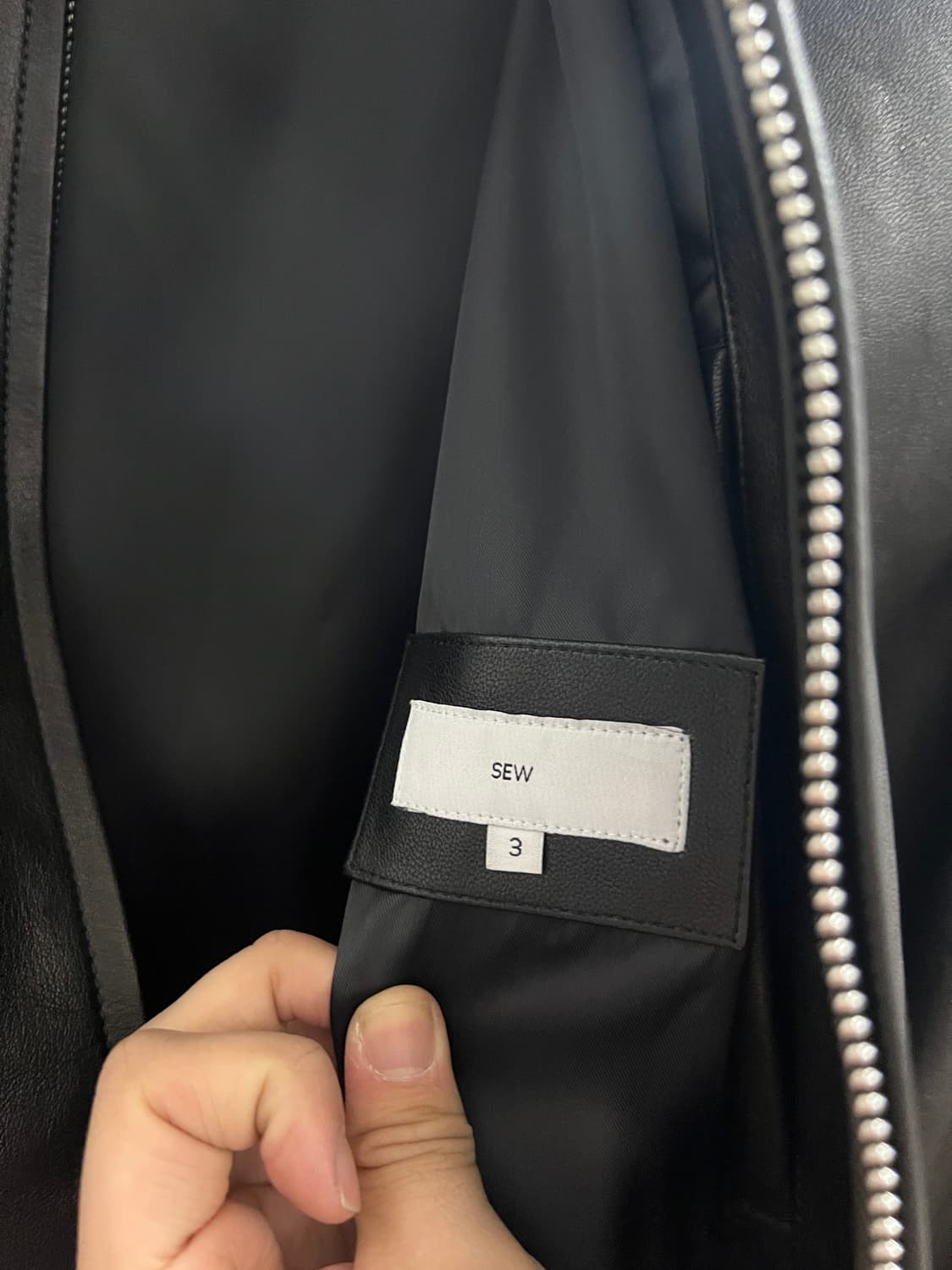 택포48) SEW 스테디에브리웨어 레더 블루종 자켓 3사이즈 상품이미지4