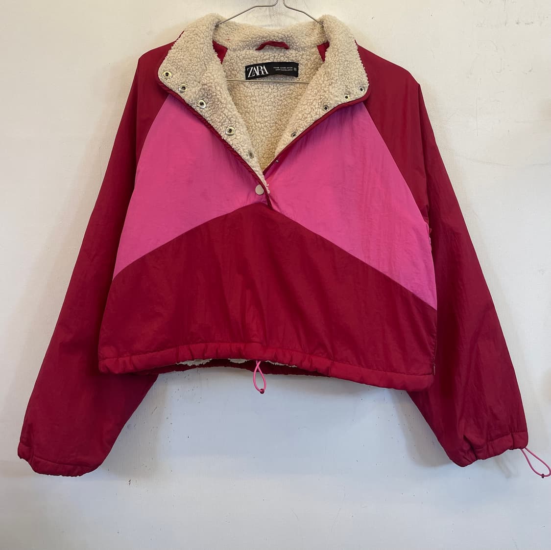 ZARA 자라 양털 안감 아노락 크롭 바람막이:) 상품이미지3