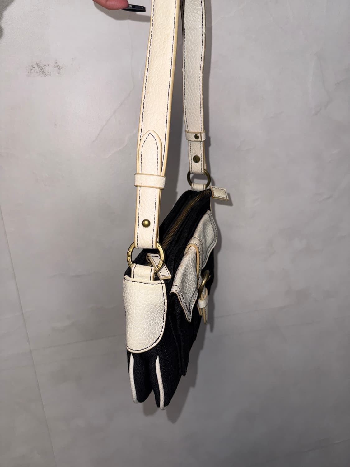 SISLEY black&white buckled shoulder bag 상품이미지3