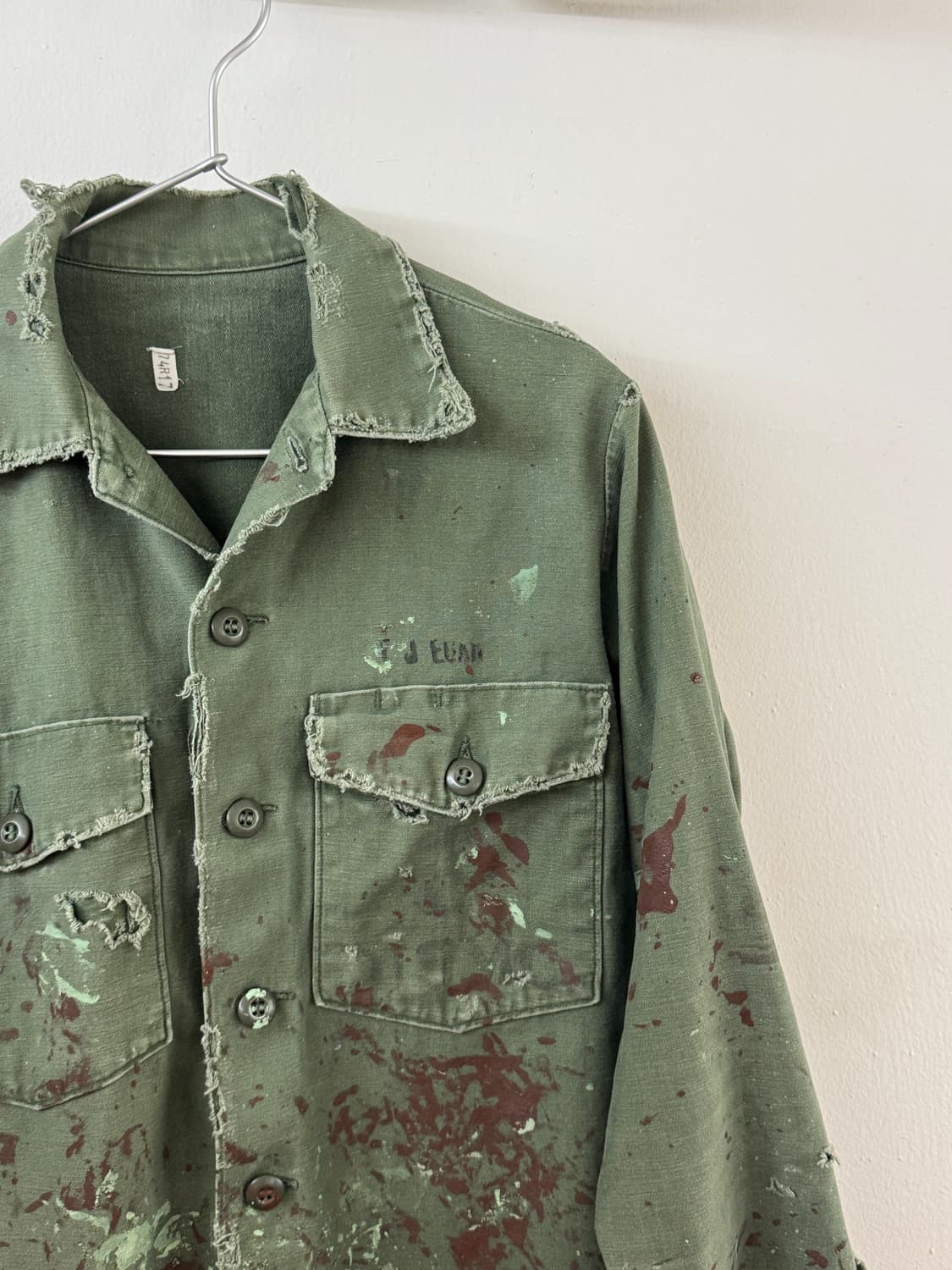 70's Us army OG-107 button up shirt 상품이미지3