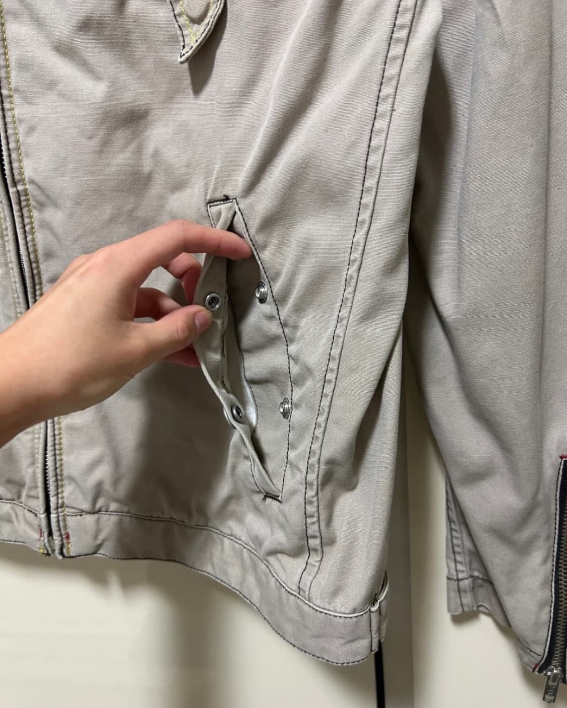 BALL 빈티지 베이지 바이커 자켓 상품이미지3