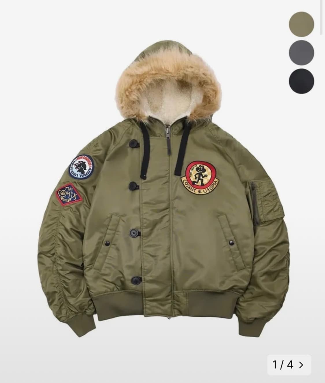 팀코믹스 패치드 ma-1 점퍼 상품이미지1