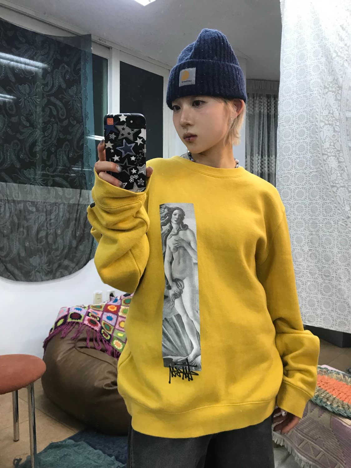 스투시 프린팅 기모 맨투맨  상품이미지1