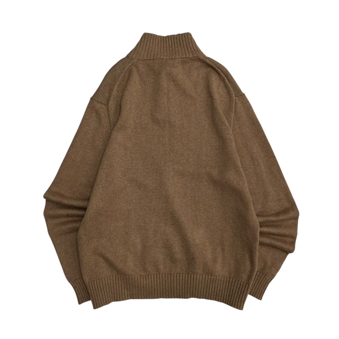 폴로 랄프로렌 브라운포니 카라멜맛 반집업 단추 니트 XXL 상품이미지3