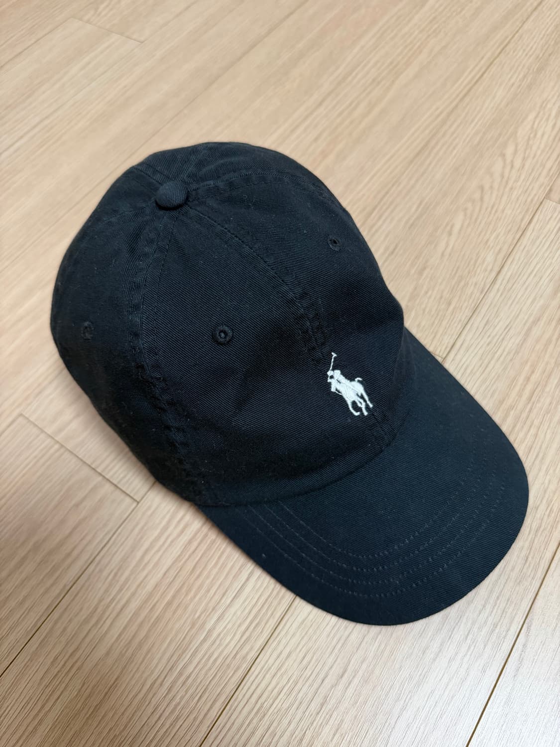 폴로 랄프로렌 코튼 치노 볼 캡 모자 블랙 화이트 포니 상품이미지2