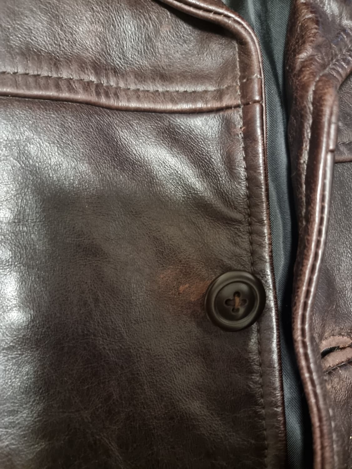 올드 갭 old gap 빈티지 레더 카코트 다크 브라운 L 상품이미지5