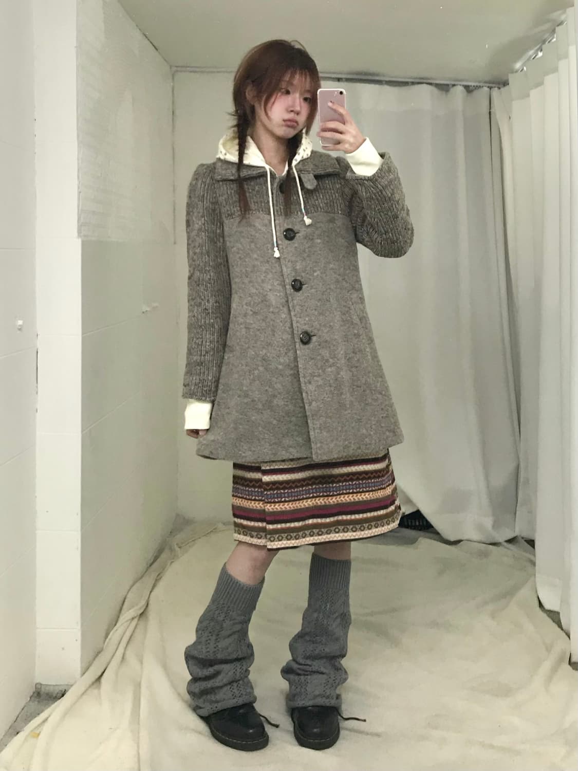 빈티지 러블리 데일리 겨울 히피 코디 세트 상품이미지2