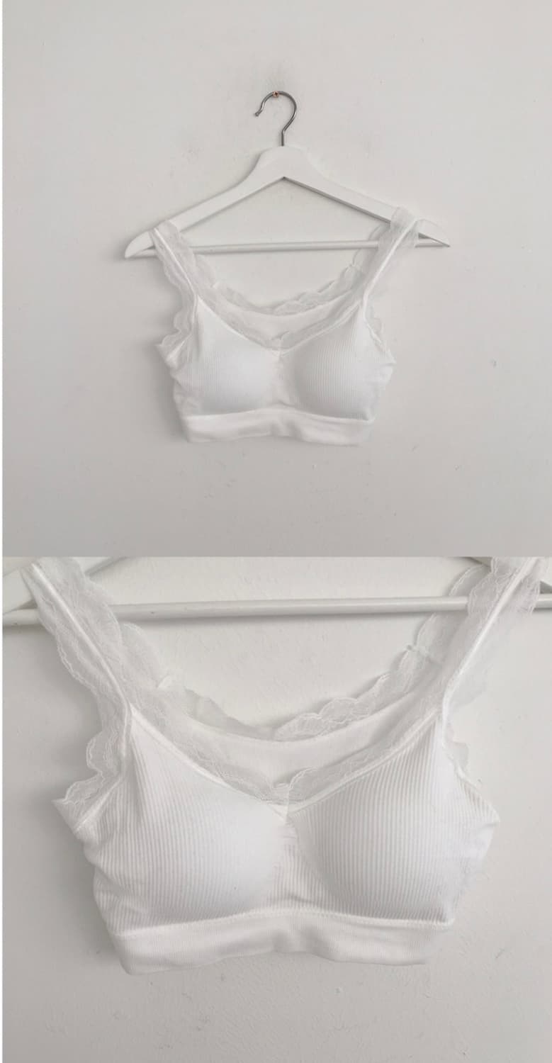 미니포에 골지 스퀘어 티셔츠+브라렛 세트 상품이미지4