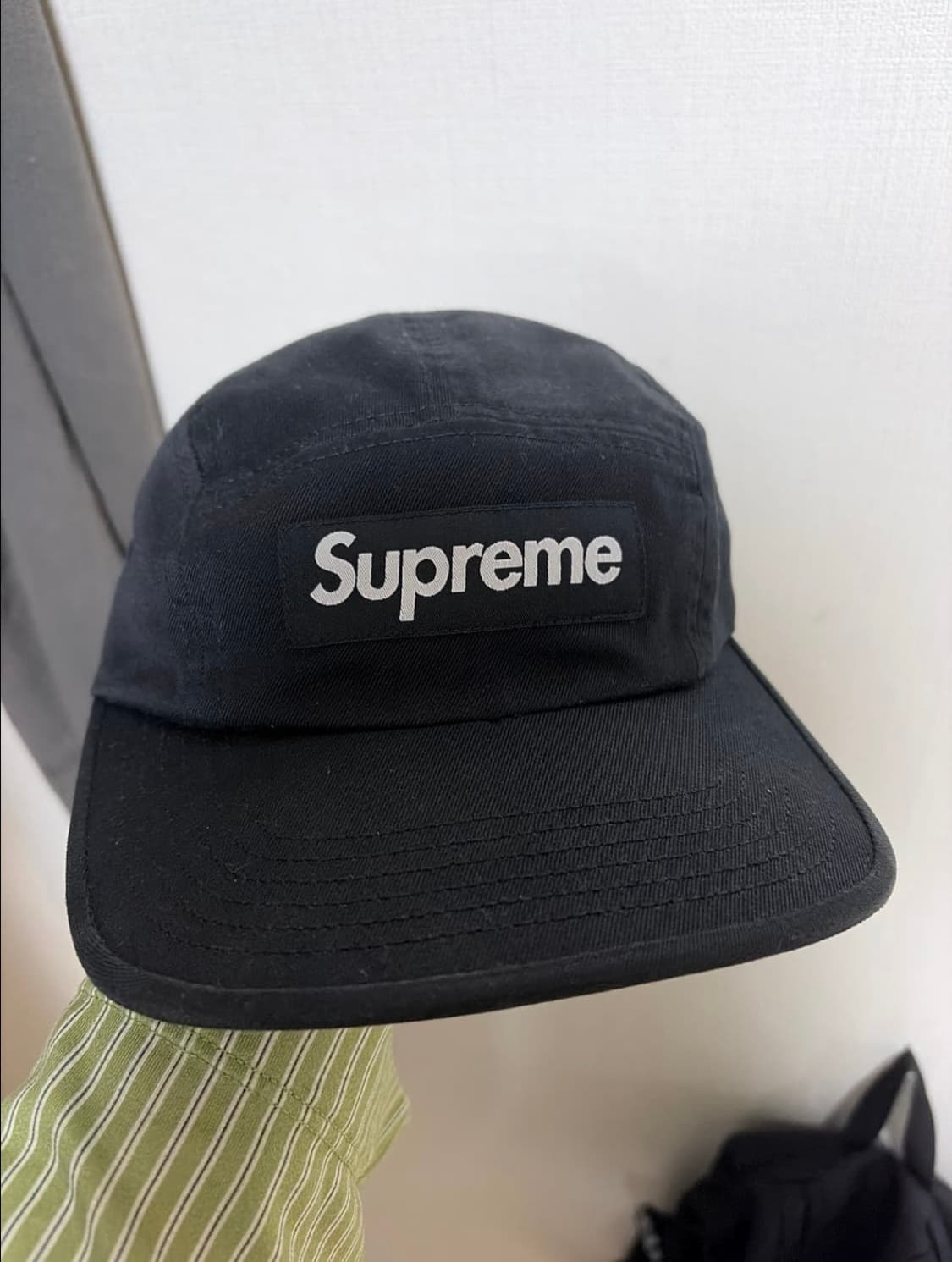 슈프림 워시드 치노 트윌 캠프캡 블랙 - 25SS 상품이미지3