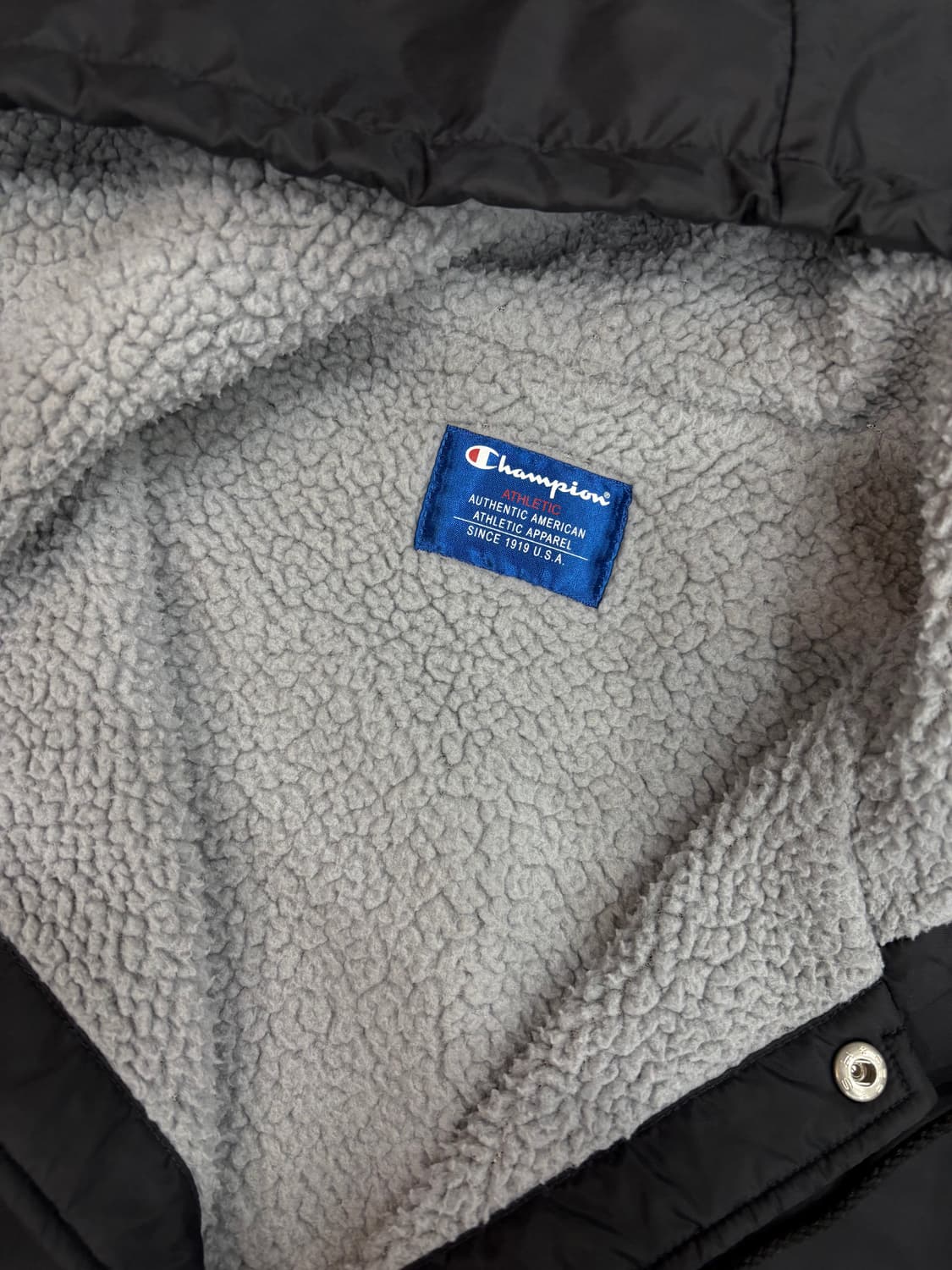 챔피온 양털 롱점퍼 블랙 상품이미지3