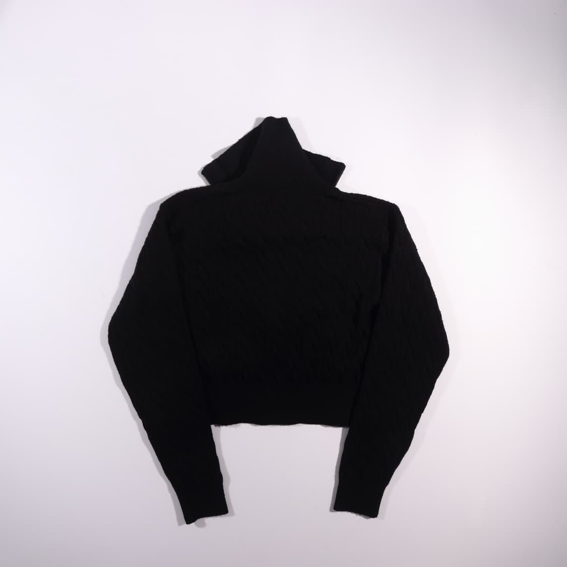 무신사스탠다드 크롭 니트집업 투웨이 B562 상품이미지5