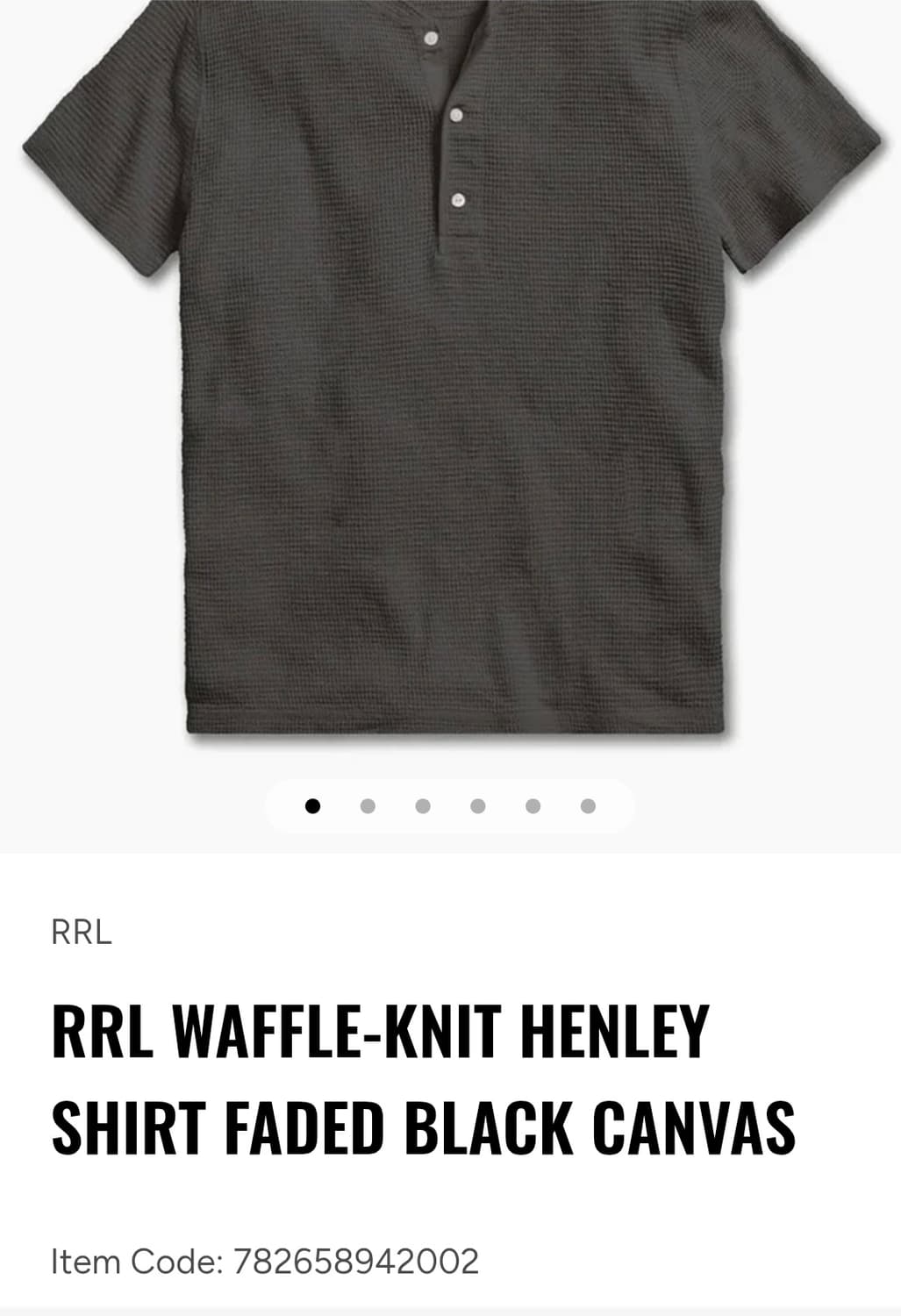 RRL 와플 니트 헨리넥 반팔  상품이미지2