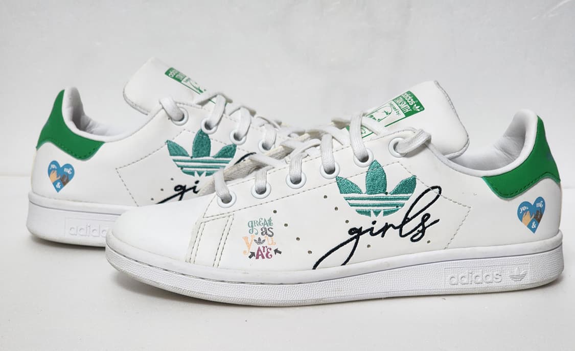 아디다스 스탠 스미스 커스텀 화이트/그린 235 사이즈 상품이미지1