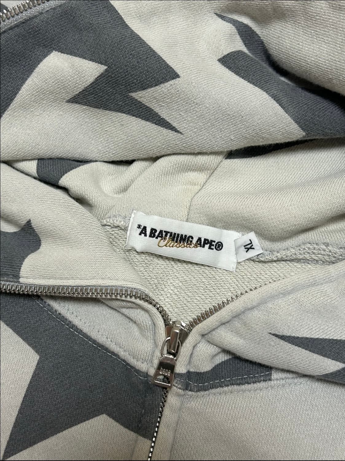 베이프 스타 후드집업 그레이 XL 상품이미지8