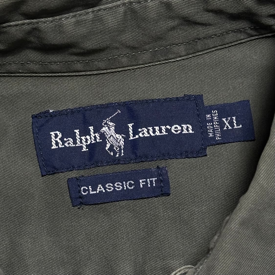 XL 폴로랄프로렌 클래식핏 챠콜 코튼 셔츠 상품이미지4