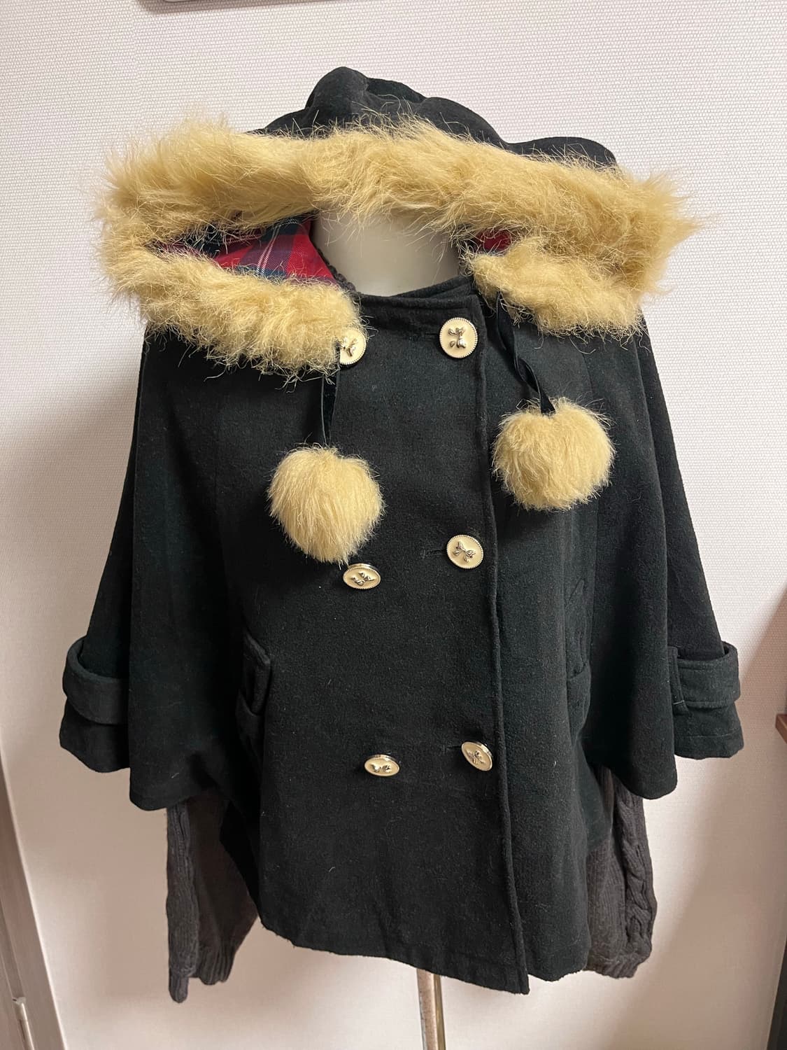 폼폼 케이프 판쵸 코트 일브 리즈리사 리본 히메갸루 라떼 모리 핀터 급처 상품이미지1