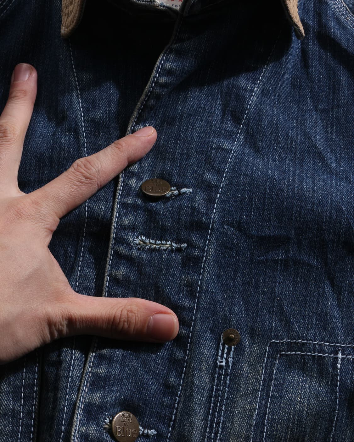 Royal Blue Denim Coverall Jacket 상품이미지7