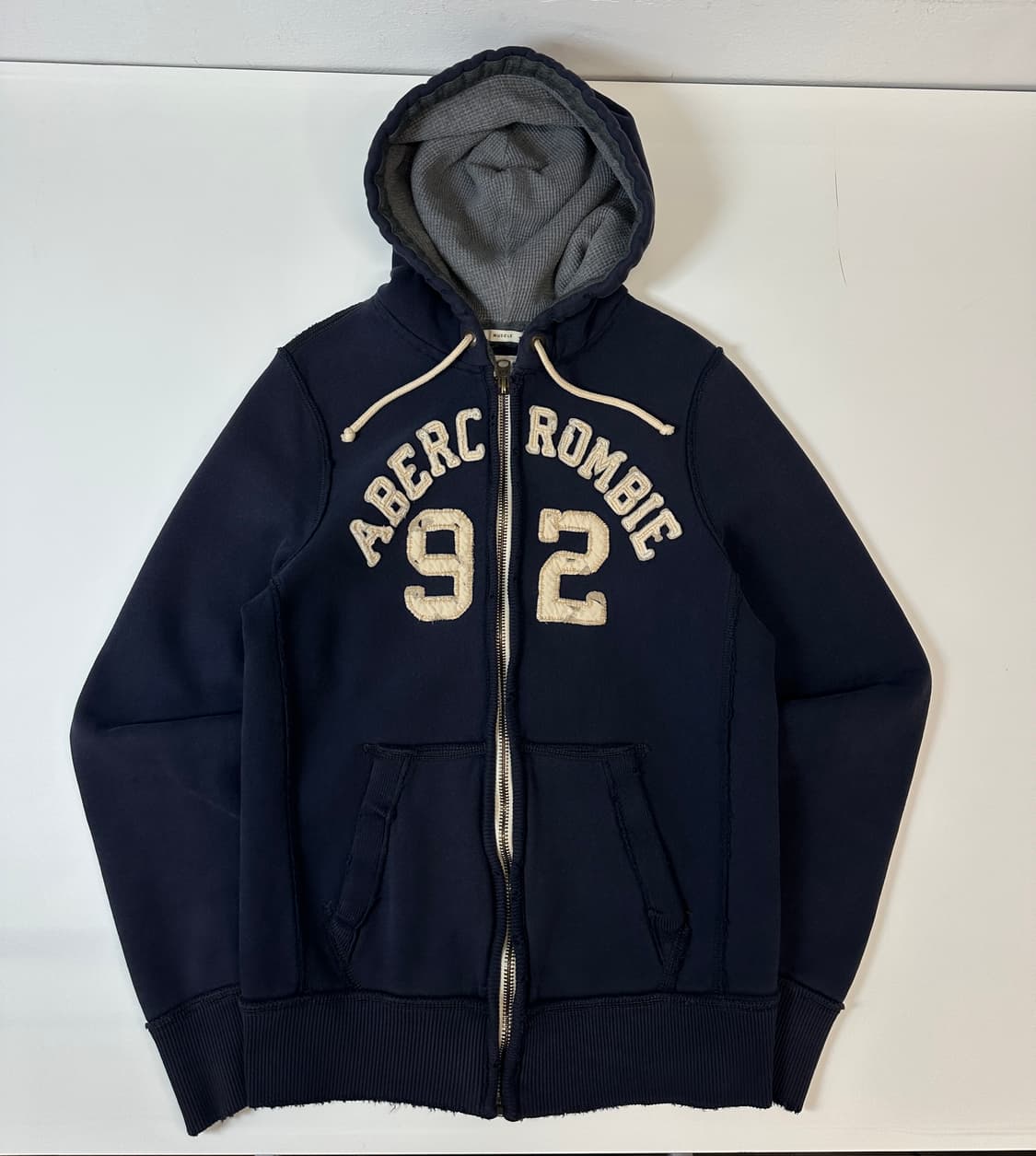 아베크롬비 스펠로고 후드집업 네이비 M 상품이미지1