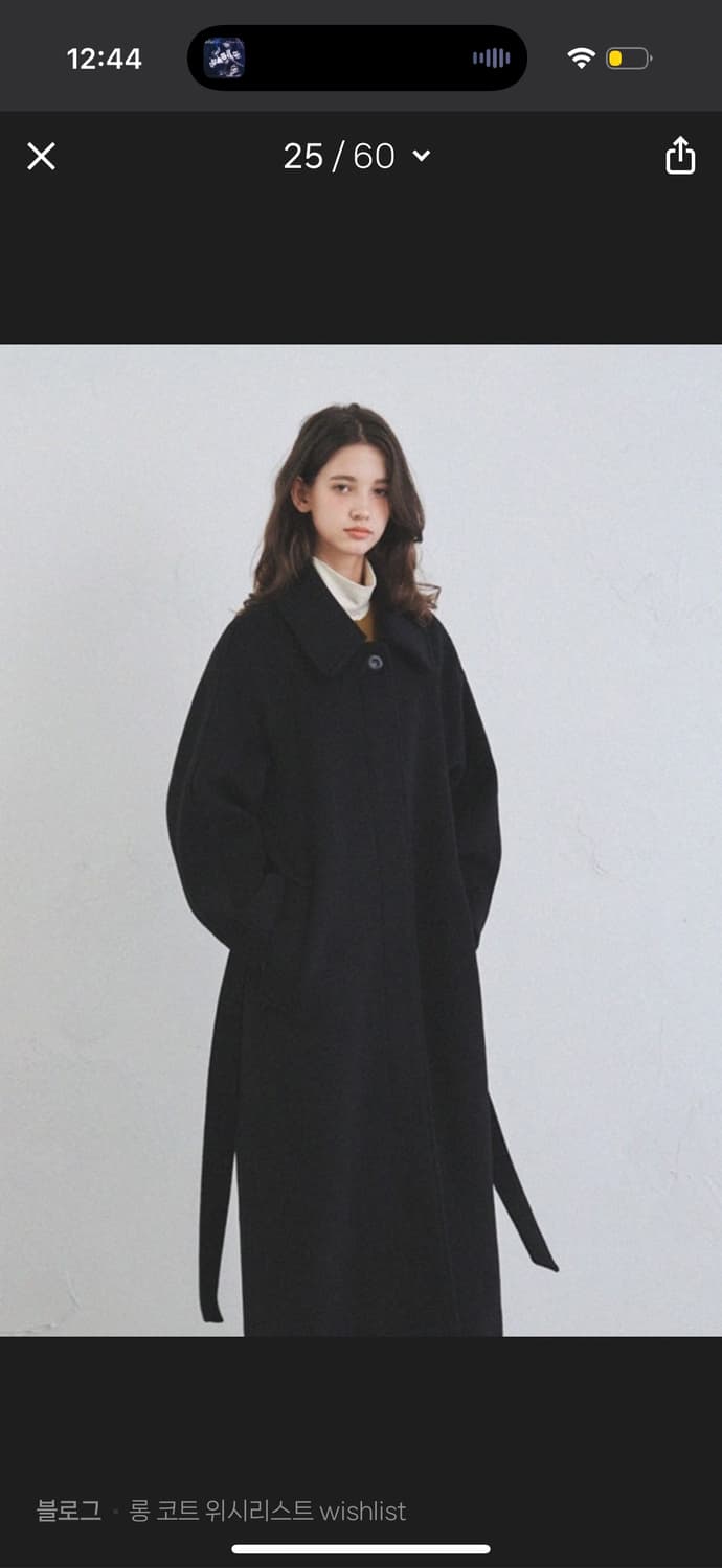 [단종템] 오로(라퍼지포우먼) 발마칸 울 70% 롱코트 블랙 상품이미지3